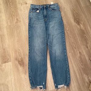 Abercrombie & Fitch Zoe Natural Rise Ankle Straight Jeans